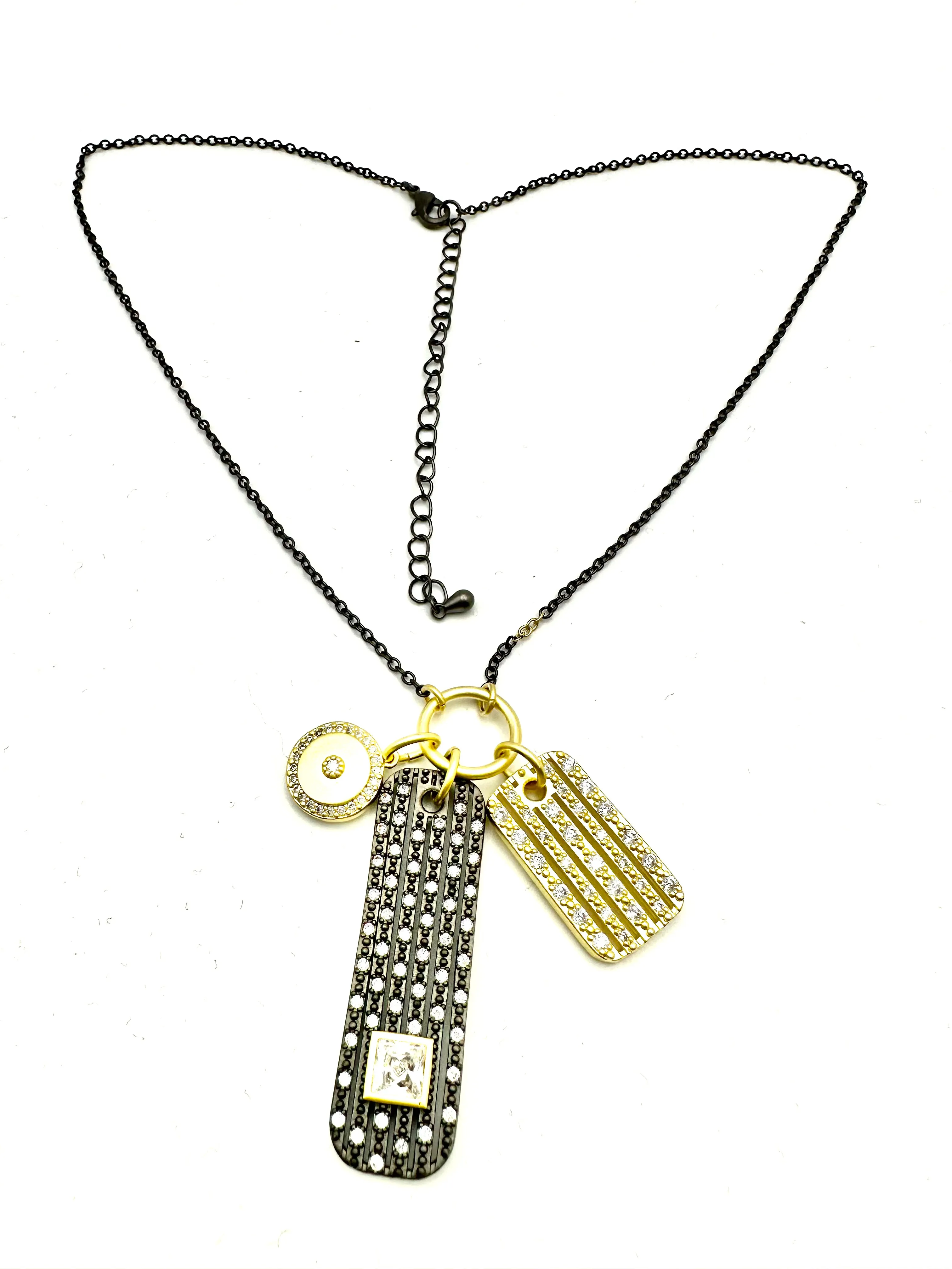 Black Gold Pendant Necklace
