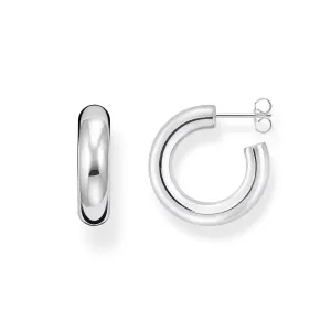 Chunky Hoop Earrings - Small Silver