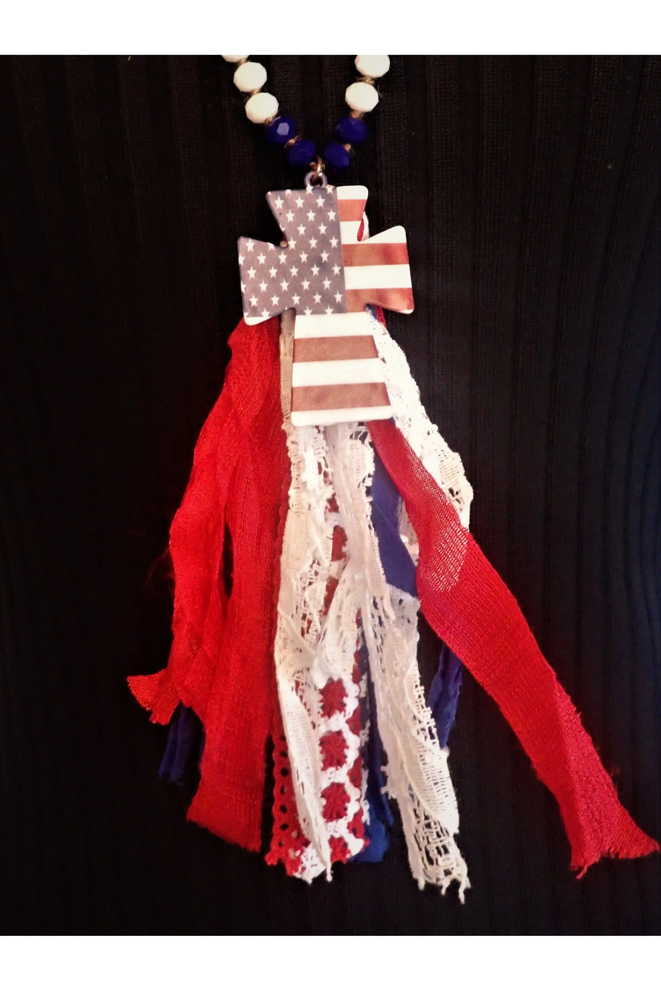 Emma American Red, White And Blue Crystal Bracelet