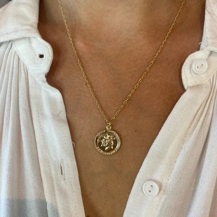 Gold Filled Saint Anthony Necklace - Joy Dravecky JDJGFN-10