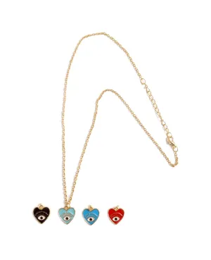 Heart Evil Eye Necklace