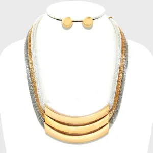 iLLASPARKZ Chunky Layered Metal Necklace