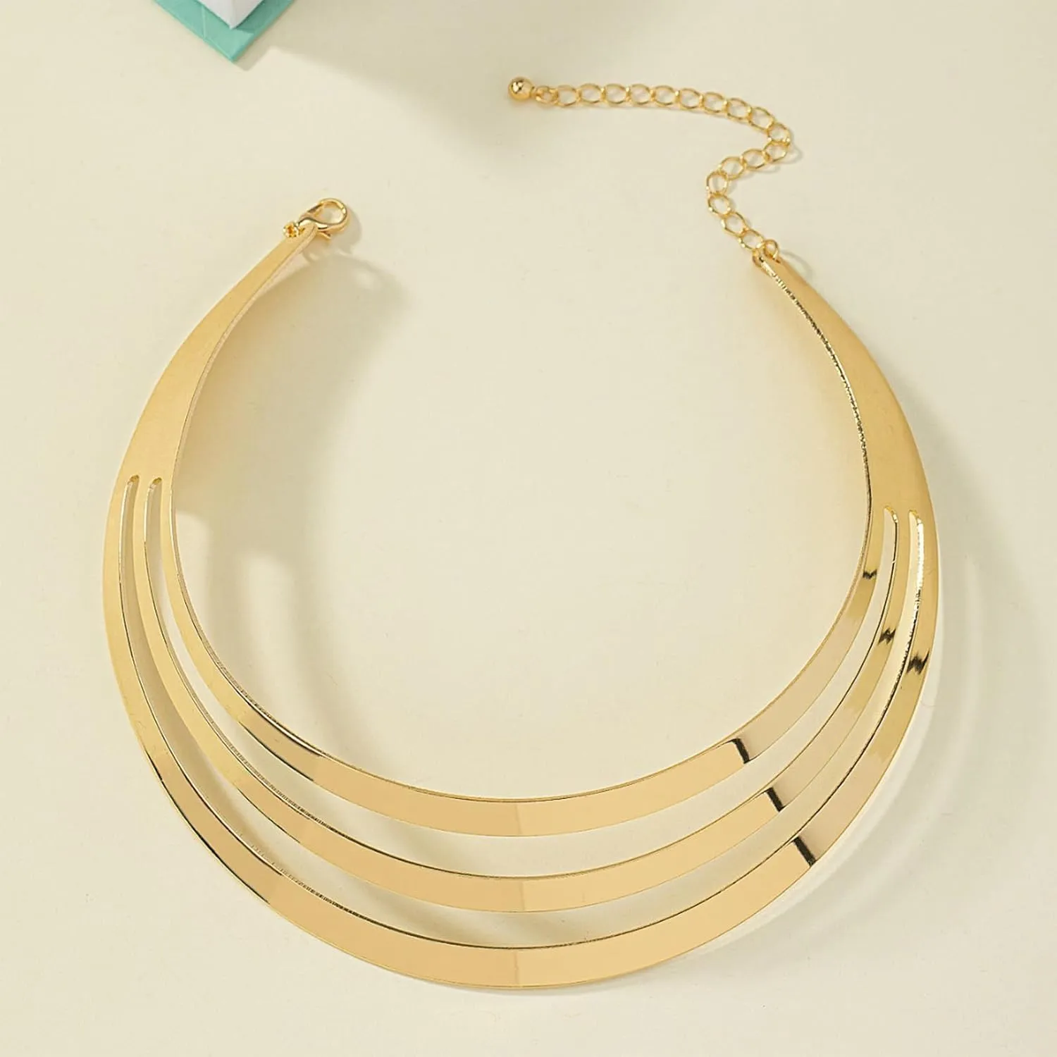 Long tiantian Chunky Gold Necklace Gold Statement Necklace for Women Dainty Choker Necklaces for Woman Exaggerated Ethnic Big Statement Necklaces Trendy for Women 2025