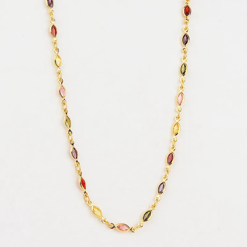 Minimalist Chain Wave Copper Necklaces