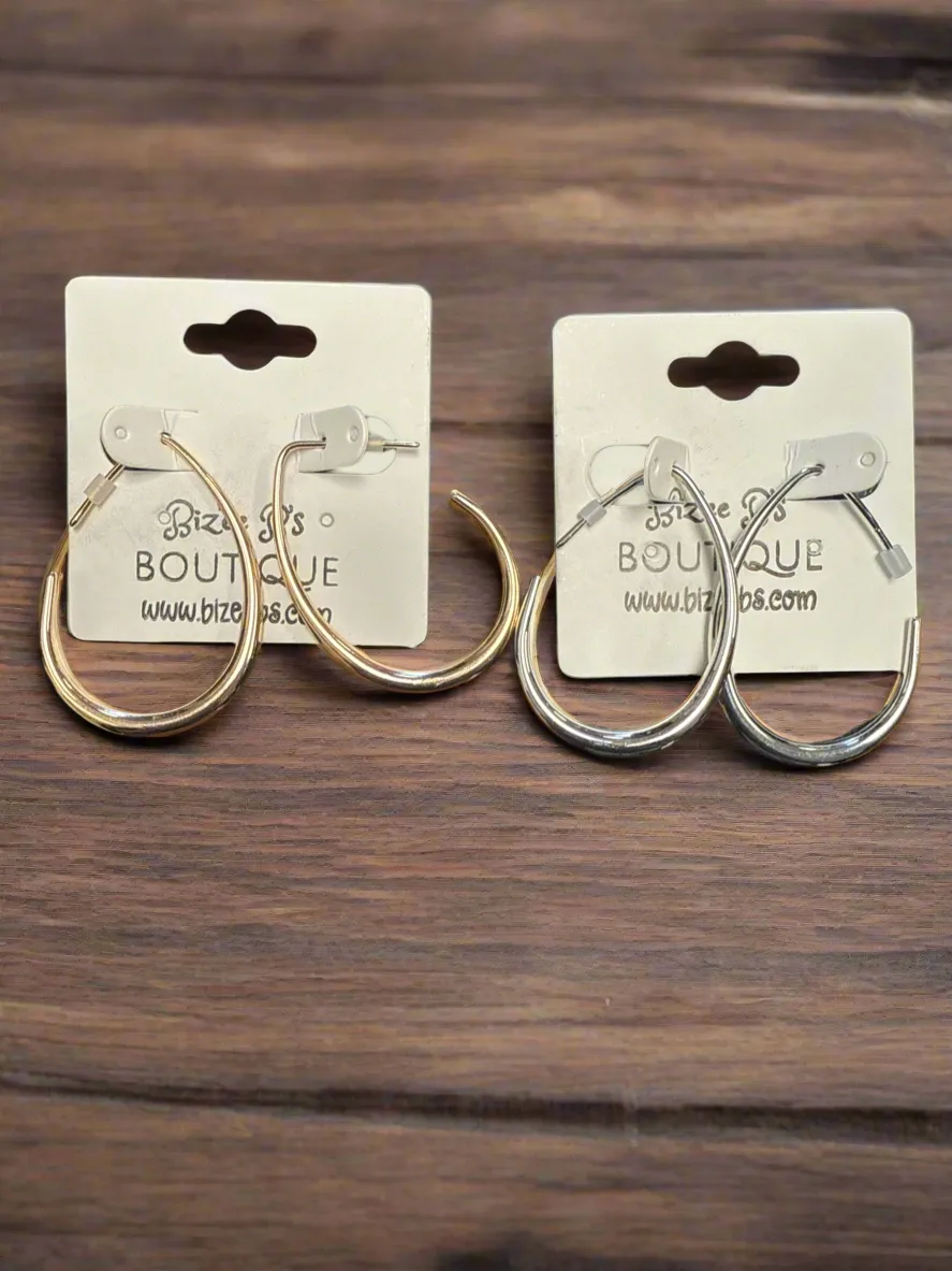 Oval Hoop Earrings