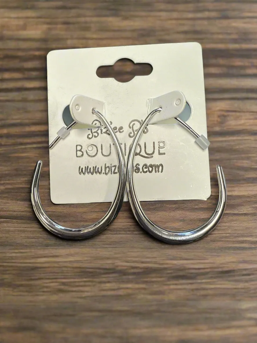 Oval Hoop Earrings