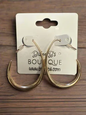 Oval Hoop Earrings