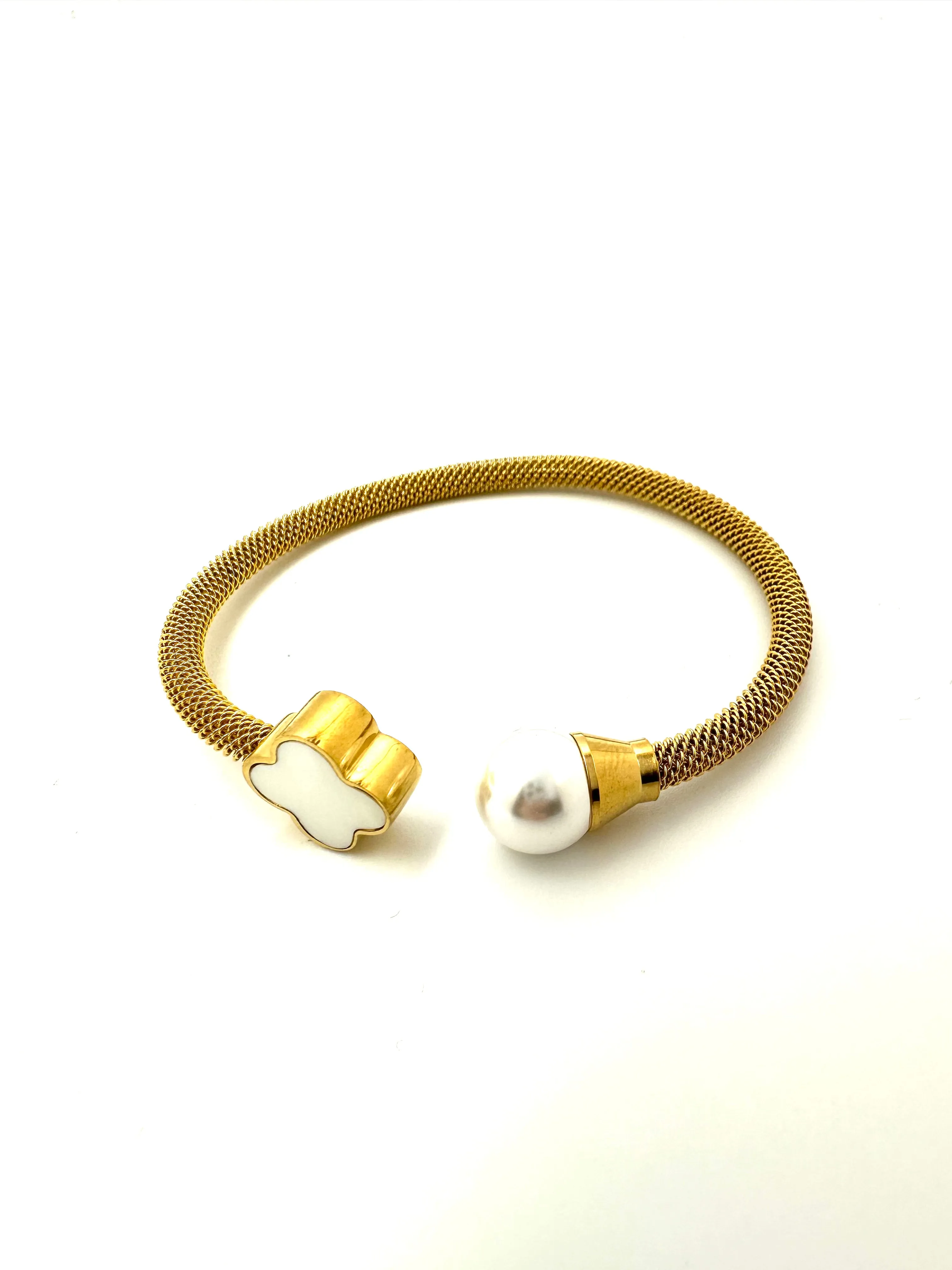 Pearl and Clover Cuff