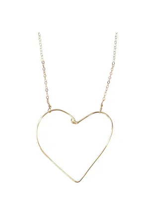 Simple Heart Necklace in Gold