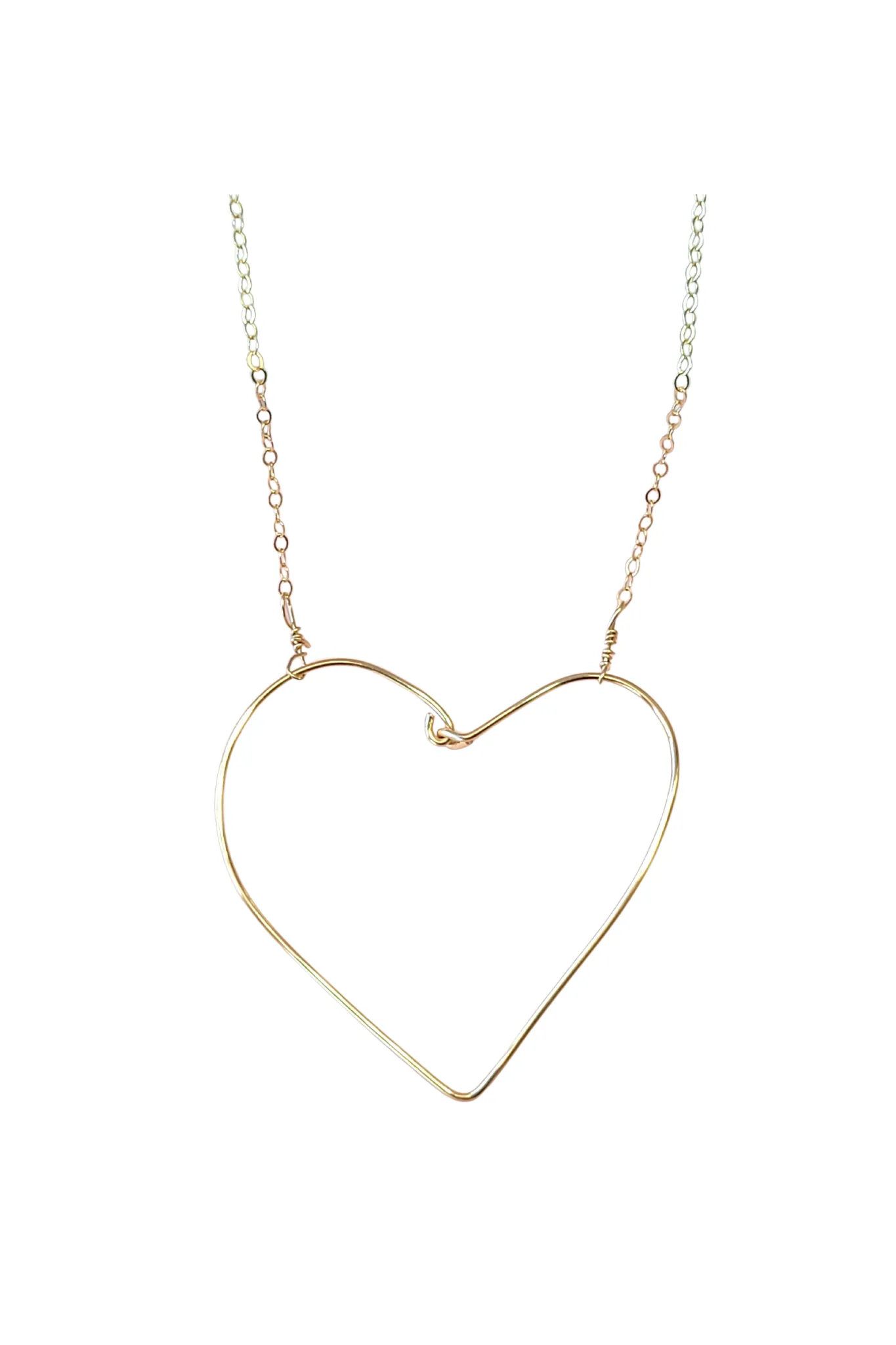Simple Heart Necklace in Gold