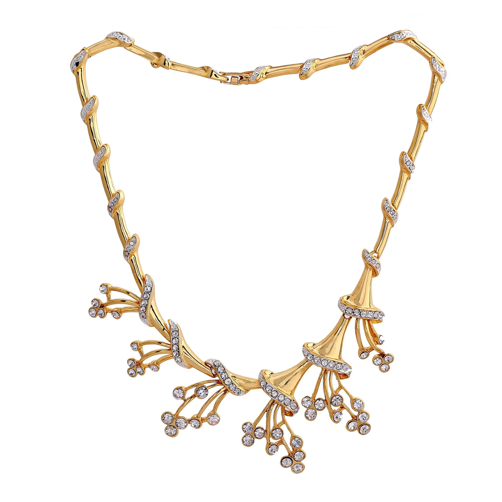 Stylish Gold and Silver plated Eternal Garden Necklace