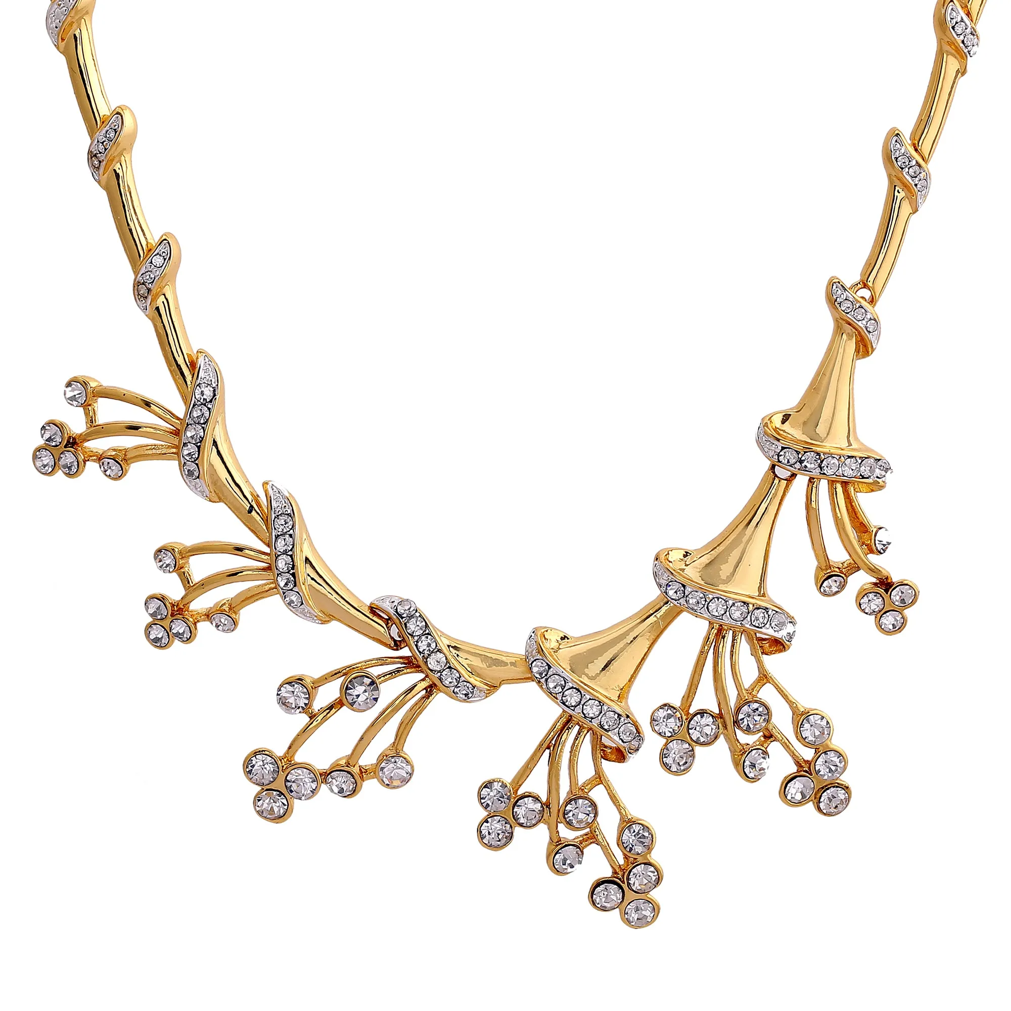 Stylish Gold and Silver plated Eternal Garden Necklace