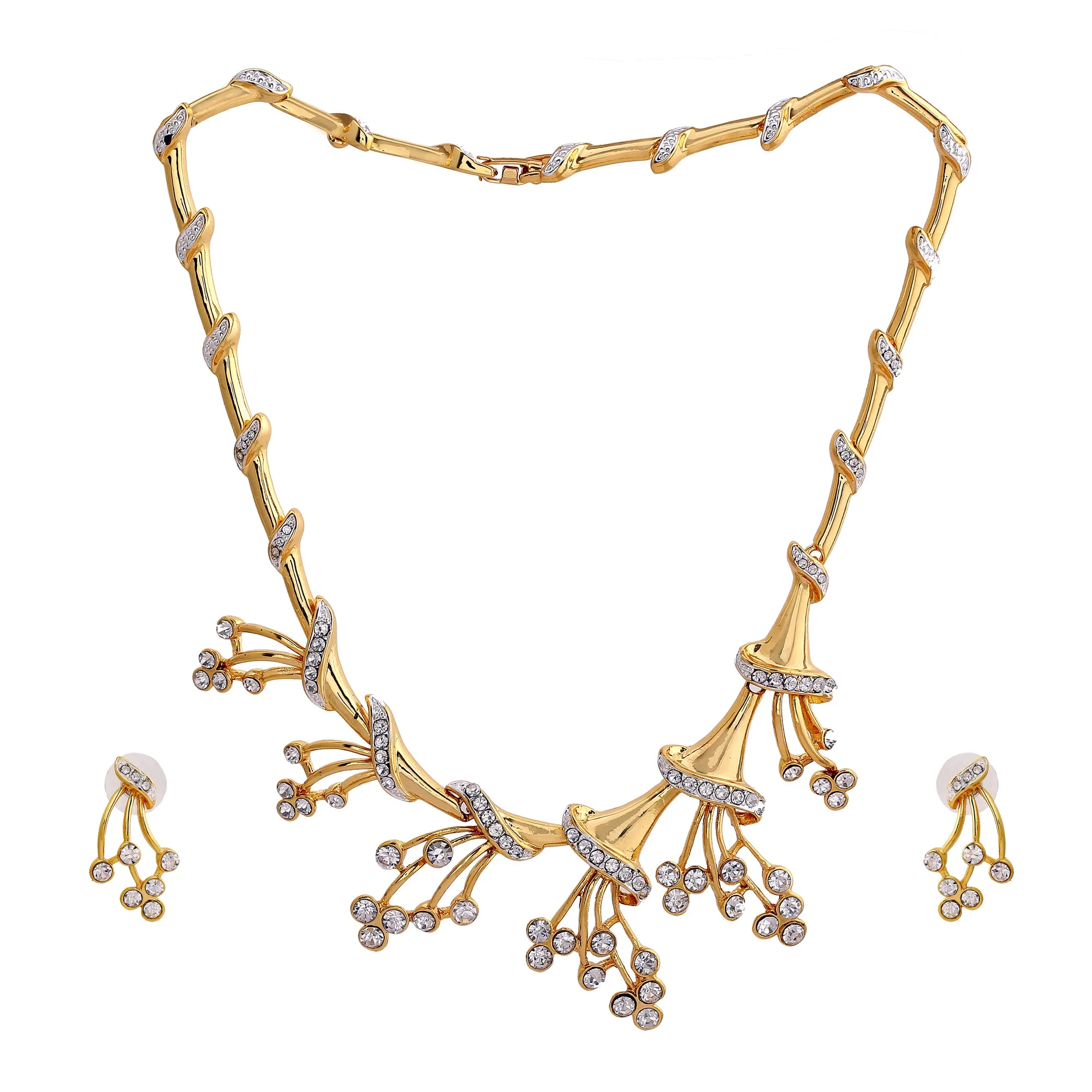 Stylish Gold and Silver plated Eternal Garden Necklace