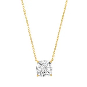 TAI RITTICHAI | Simple Chain Necklace with Cushion Cut CZ