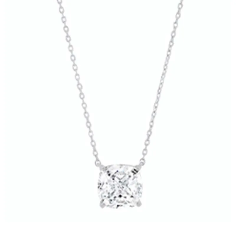TAI RITTICHAI | Simple Chain Necklace with Cushion Cut CZ