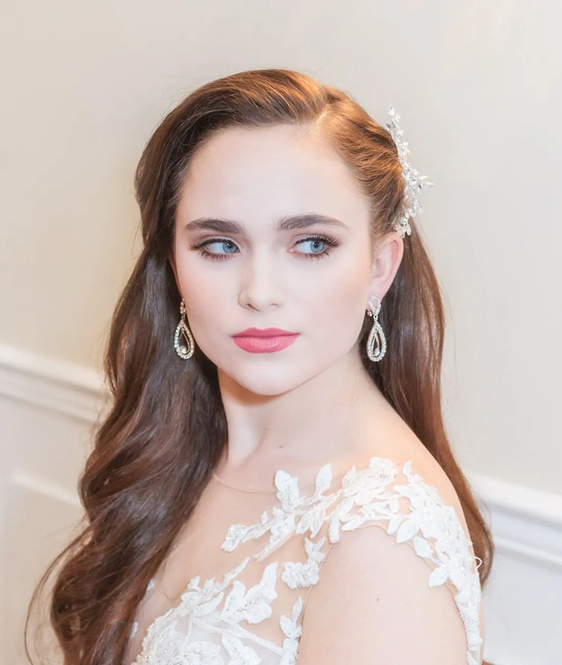 Virginia Clip on Crystal Earrings